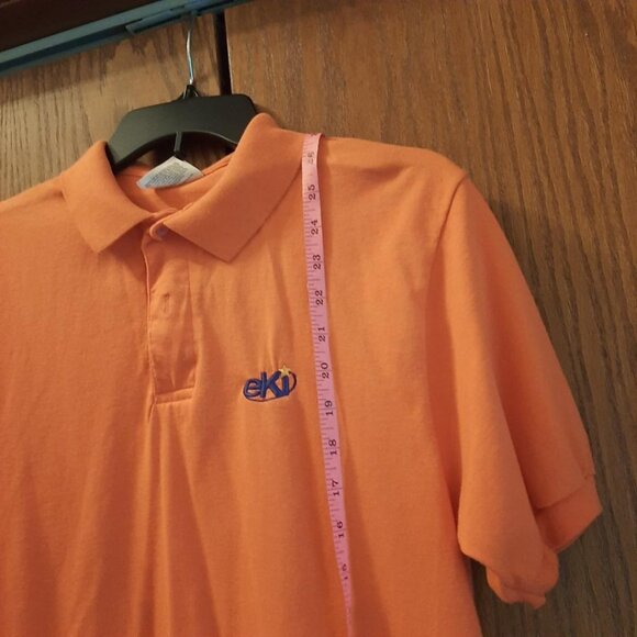 Vintage Stedman by Hanes Men's EKI Polo Orange Size M (38-40) PreLoved - Picture 3 of 5